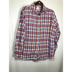 Brooks Brothers long sleeve button down shirt Mens XL red plaid